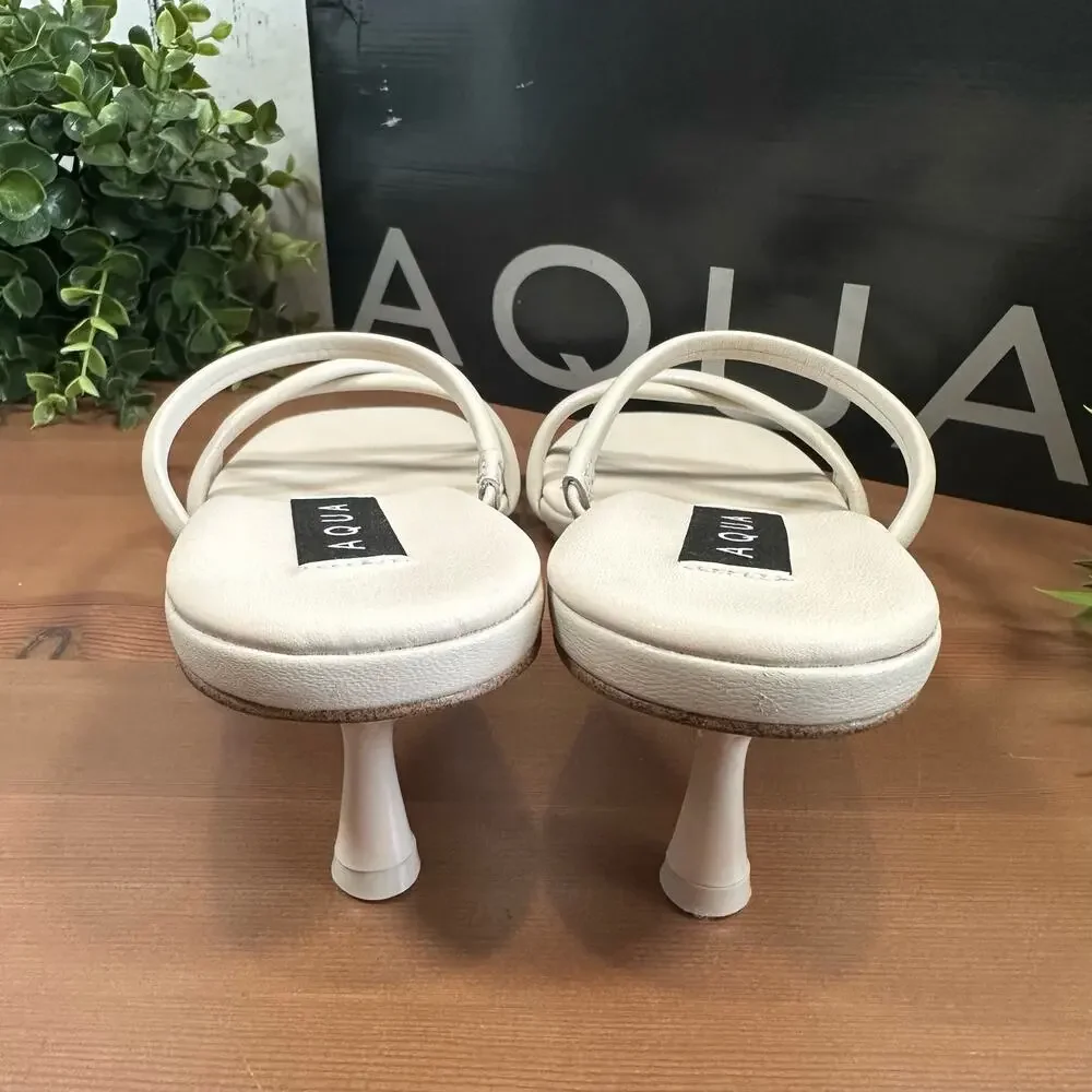AQUA‎ Women's Jamie Slip On Strappy High Heel Sandals Size 8 $128